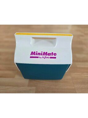 Vintage 1990's Igloo Mini Mate Cooler Teal/Purple/Yellow